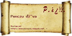 Penczu Éva névjegykártya